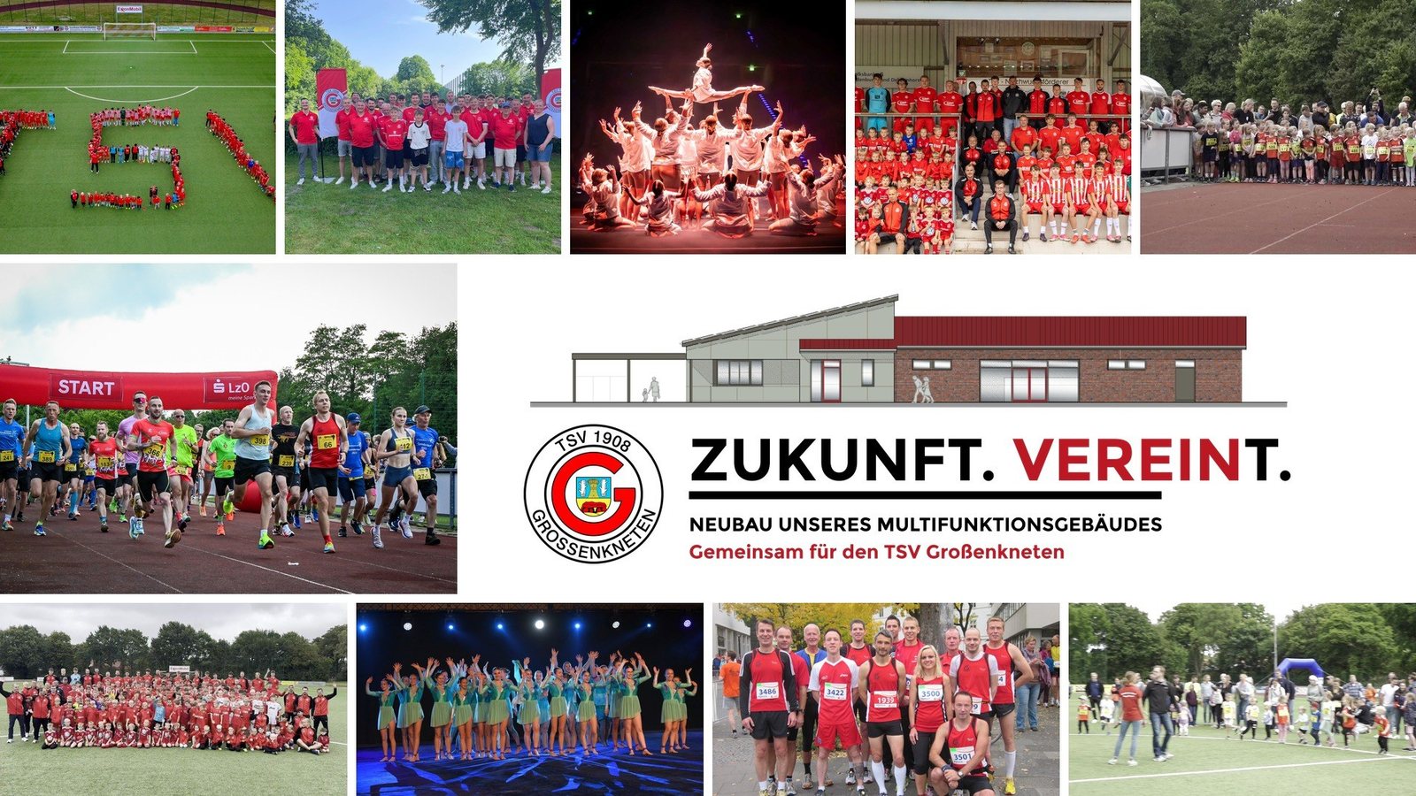 Zukunft Vereint: Neubau unseres Multifunktionsgebäudes, Collage aus dem Vereinsleben